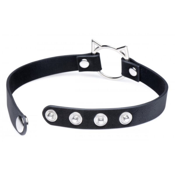 848518043597 3 Master Series Kinky Kitty Ring Slim Choker Black