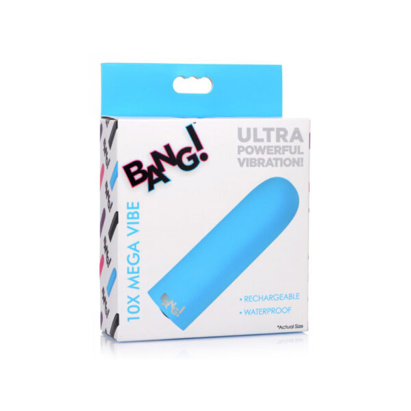 848518044242 Bang! 10X Mega Silicone Vibrator Blue