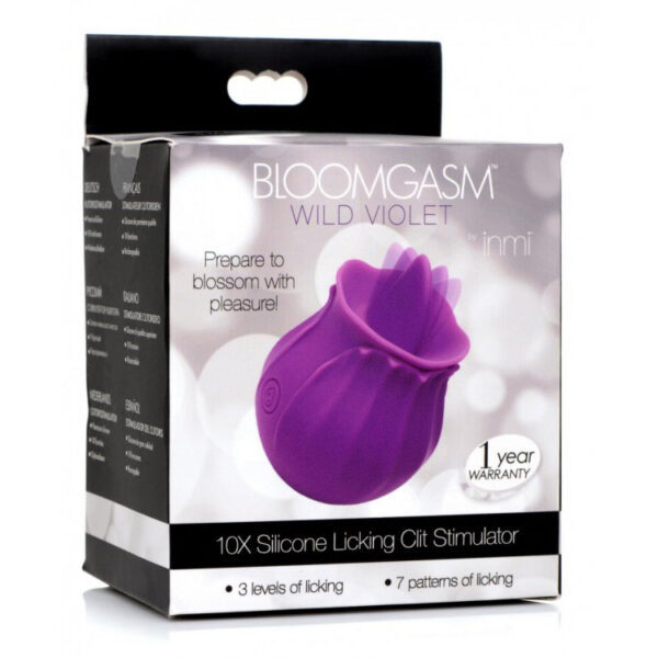 848518044884 Inmi Bloomgasm Wild Violet Licking Silicone Stimulator