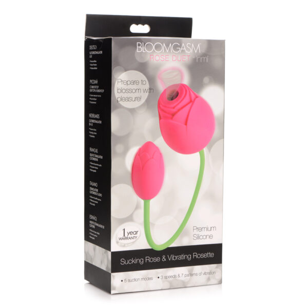 848518045089 Inmi Bloomgasm Rose Duet Pink Sucking Rose & Vibrating Rosette