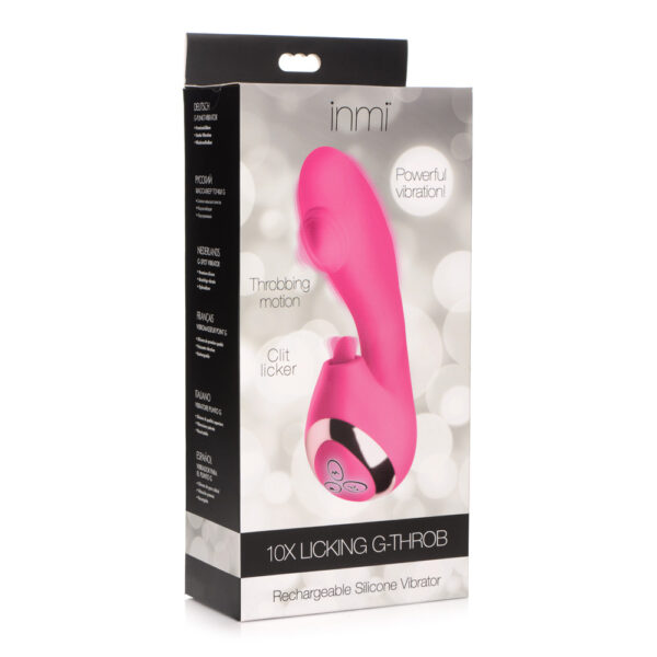 848518045133 Inmi 10X Licking G-Throb Rechargeable Silicone Vibrator