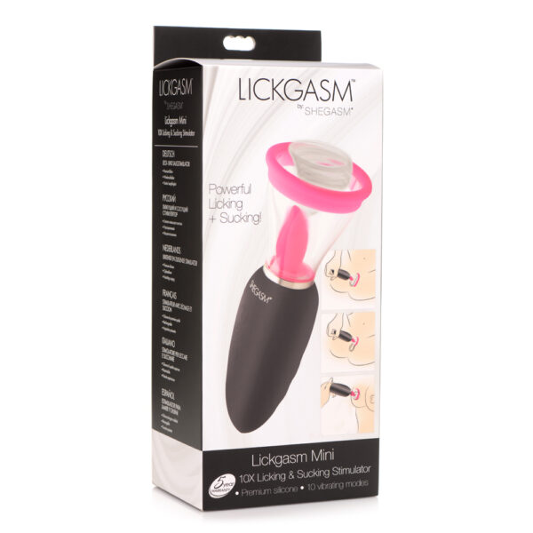 848518045140 Shegasm Lickgasm Mini 10X Silicone Licking And Sucking Stimulator