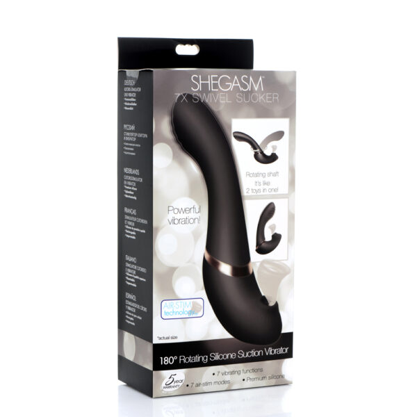 848518046017 Shegasm 7X Swivel Sucker 180 Rotating Silicone Suction Vibrator