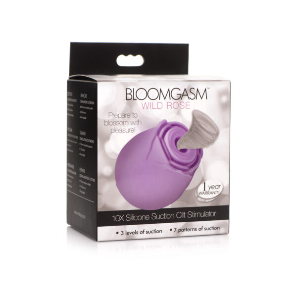 848518046048 Inmi Bloomgasm Purple Rose 10X Suction Clit Stimulator