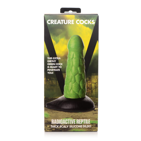 848518046055 Creature Cocks Radioactive Reptile Thick Scaly Silicone Dildo