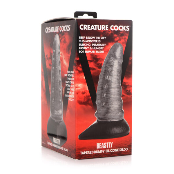 848518046116 Creature Cocks Beastly Tapered Bumpy Silicone Dildo