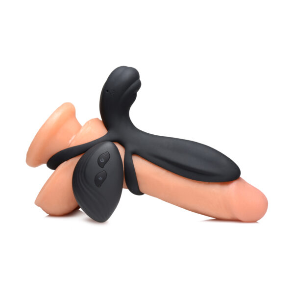 848518046277 3 Trinity Men Silicone Vibrating Girth Enhancer W/ Remote Control