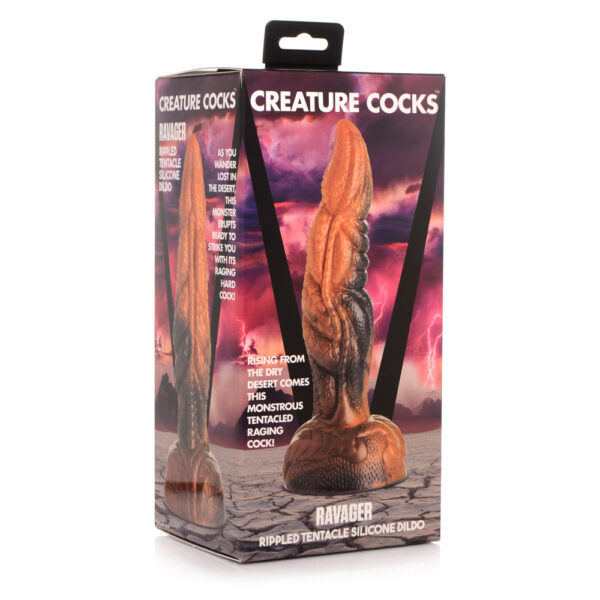 848518046703 Creature Cocks Ravager Rippled Tentacle Silicone Dildo