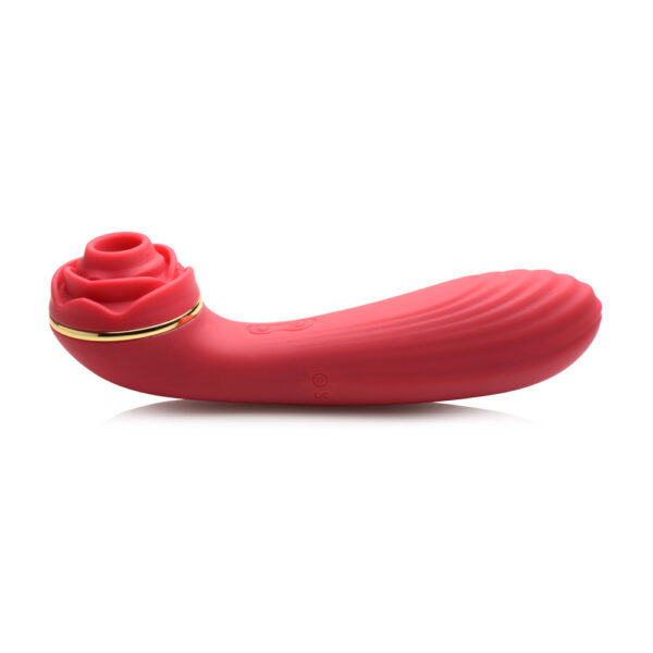 848518046741 2 Inmi Bloomgasm Passion Petals 10X Silicone Suction Rose Vibrator Red