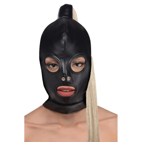 848518047496 2 Strict Blonde Ponytail Bondage Hood