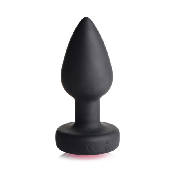 848518047519 3 Booty Sparks 28X Silicone Vibrating Pink Gem Anal Plug W/ Remote Small