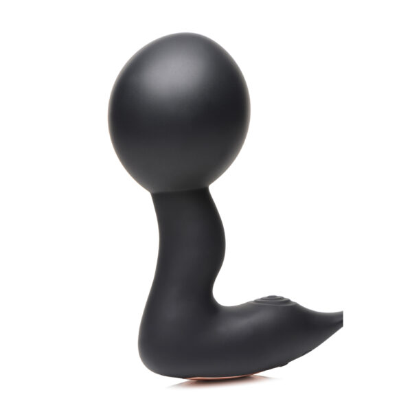 848518047557 3 Swell Inflatable & 10X Vibrating Prostate Plug W/ Cock & Ball Ring & Remote