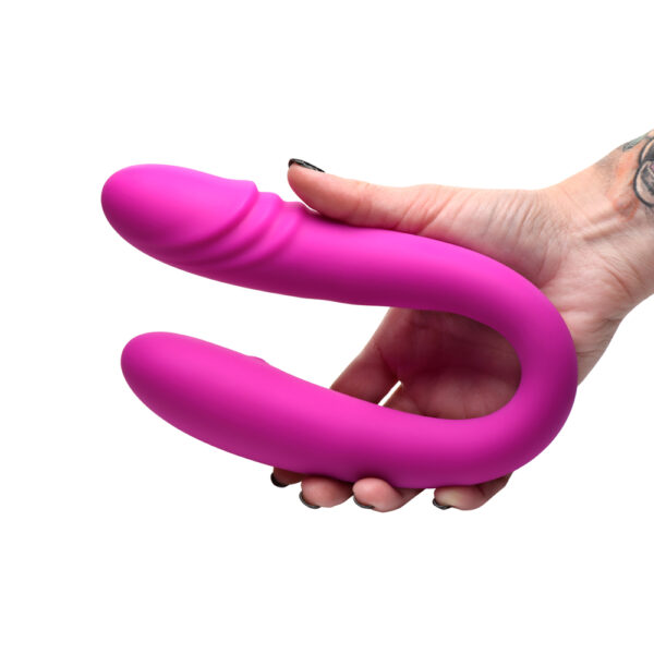 848518048295 3 Inmi 7X Double Team Silicone Double Dildo W/ Remote