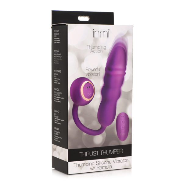 848518048318 Inmi Thrust Thumper Thrusting Silicone Vibrator W/ Remote