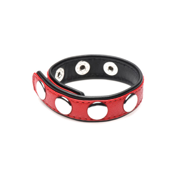 848518048424 2 Strict Leather Cock Gear Leather Speed Snap Cock Ring Red