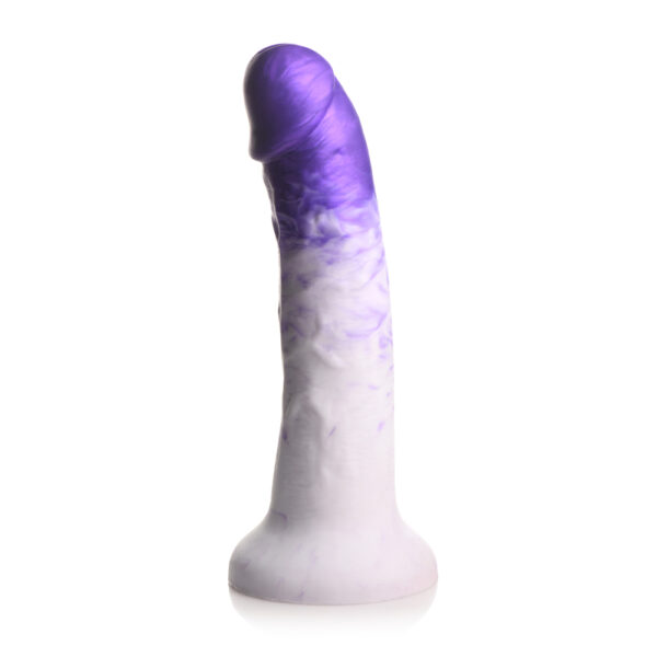 848518048592 2 Strap U Su Real Swirl Realistic Silicone Dildo Purple