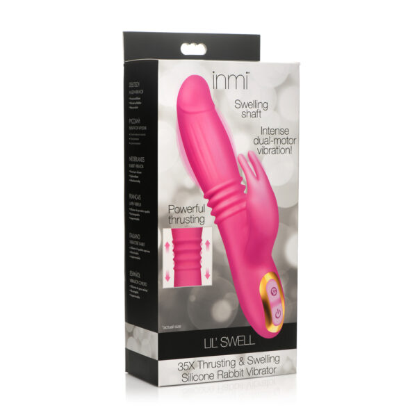 848518049032 Inmi 35X Lil Swell Thrusting And Swelling Silicone Rabbit Vibrator