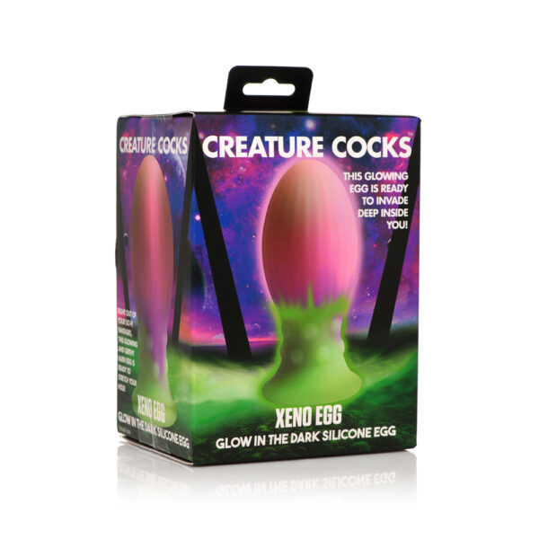 848518049063 Creature Cocks Xeno Egg Glow In The Dark Silicone Egg