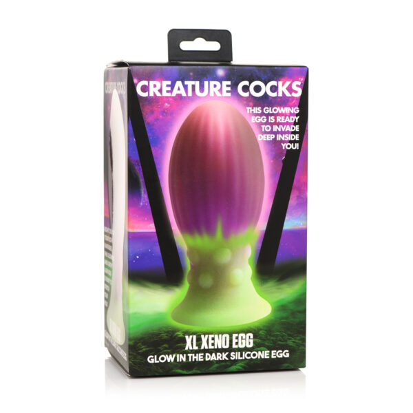 848518049070 Creature Cocks Xl Xeno Egg Glow In The Dark Silicone Egg