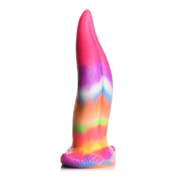 848518049902 2 Creature Cocks Unicorn Tongue Glow-In-The-Dark Silicone Dildo