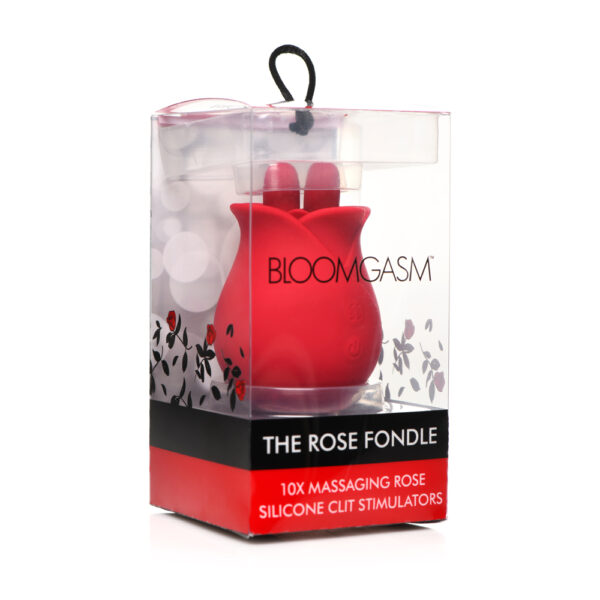 848518051677 Bloomgasm Rose Fondle 10X Massaging Rose Silicone Clit Stimulators
