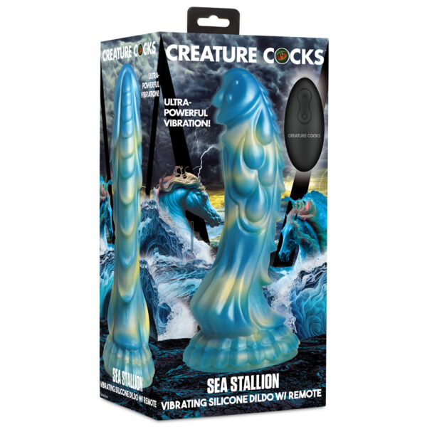 848518051714 Creature Cocks Sea Stallion Vibrating Silicone Dildo With Remote