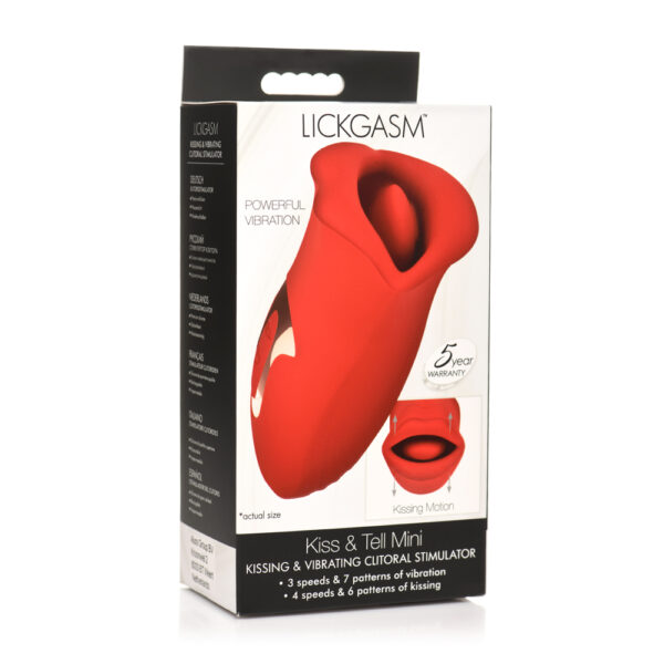 848518052766 Lickgasm Kiss + Tell Silicone Kissing & Vibrating Clitoral Stimulator