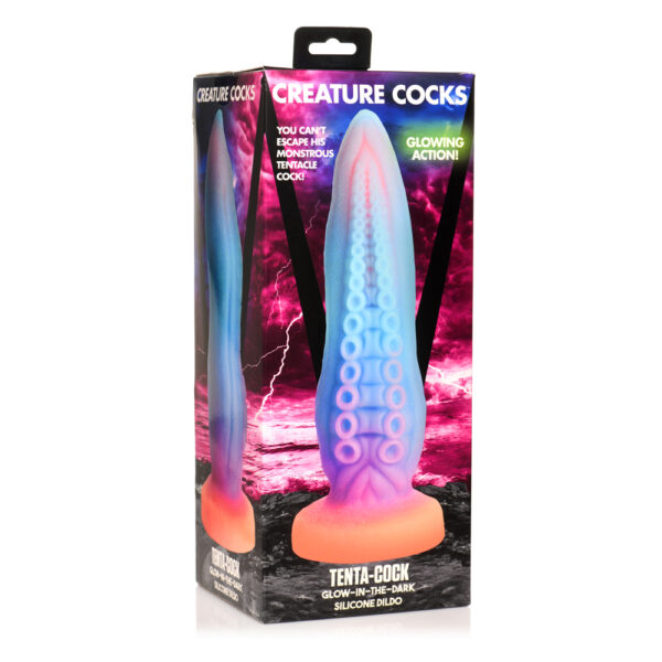 848518053237 Creature Cocks Tenta-Cock Glow-In-The-Dark Silicone Dildo