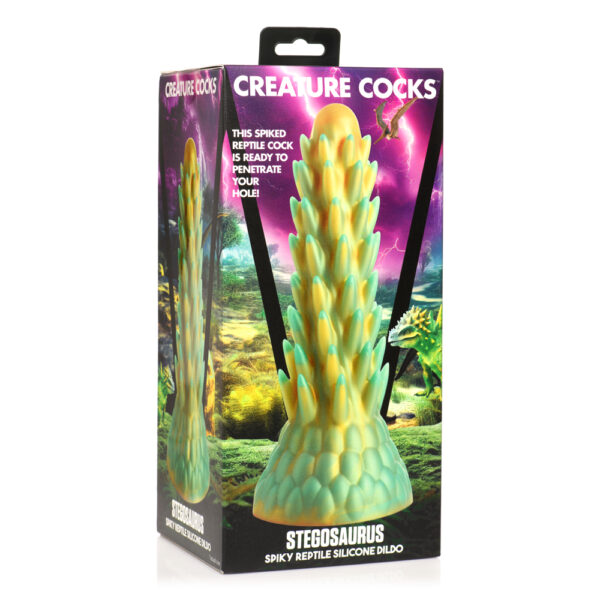 848518053282 Creature Cocks Stegosaurus Spiky Reptile Silicone Dildo