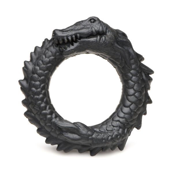 848518053312 2 Creature Cocks Black Caiman Silicone Cock Ring