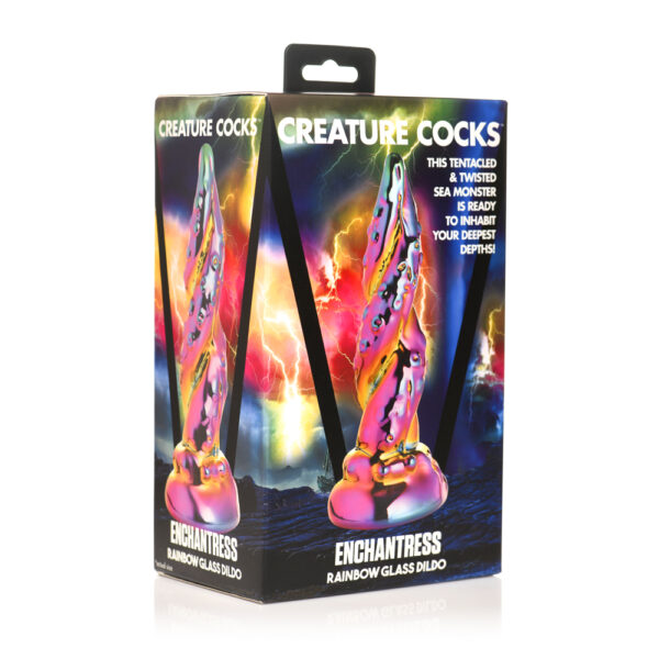 848518053794 Creature Cocks Enchantress Rainbow Glass Dildo