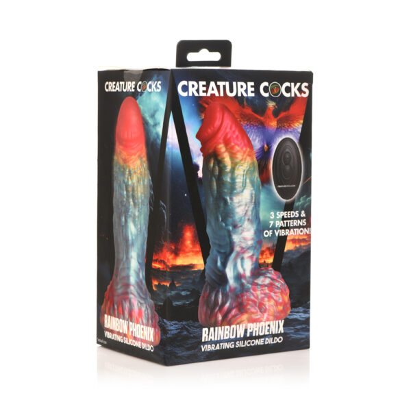 848518054319 Creature Cocks Rainbow Phoenix Vibrating Dildo