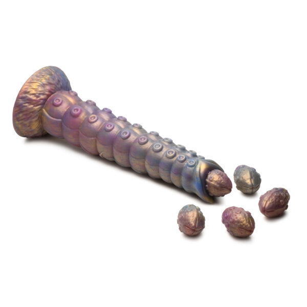 848518054623 3 Creature Cocks Deep Invader Tentacle Ovipositor Silicone Dildo With Eggs