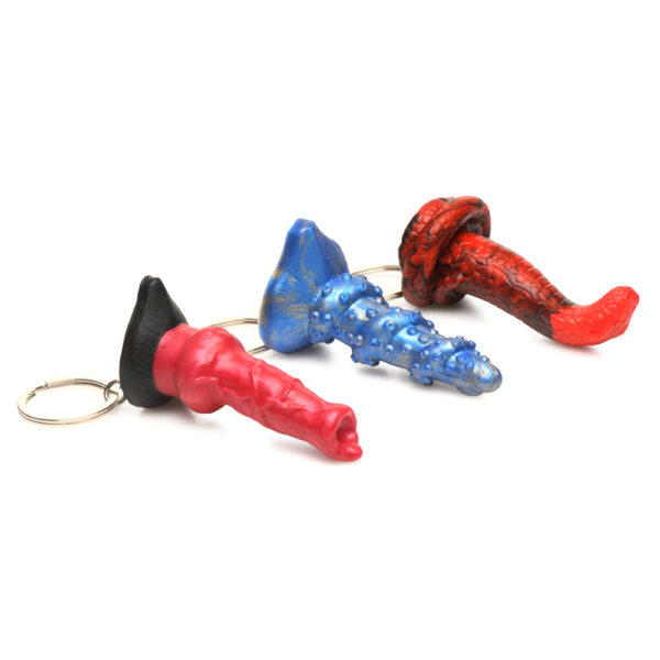 848518054999 2 Creature Cocks Hell-Hound, Lord Kraken, & King Cobra Silicone Keychain Set