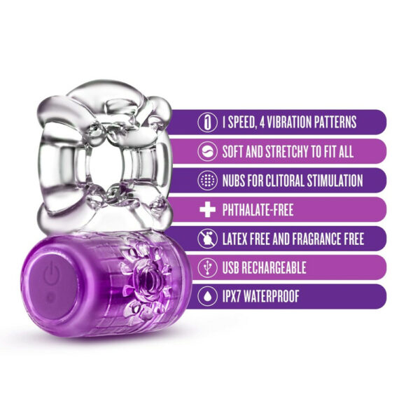 850002870442 2 Play With Me Pleaser Rechargeable C-Ring Purple