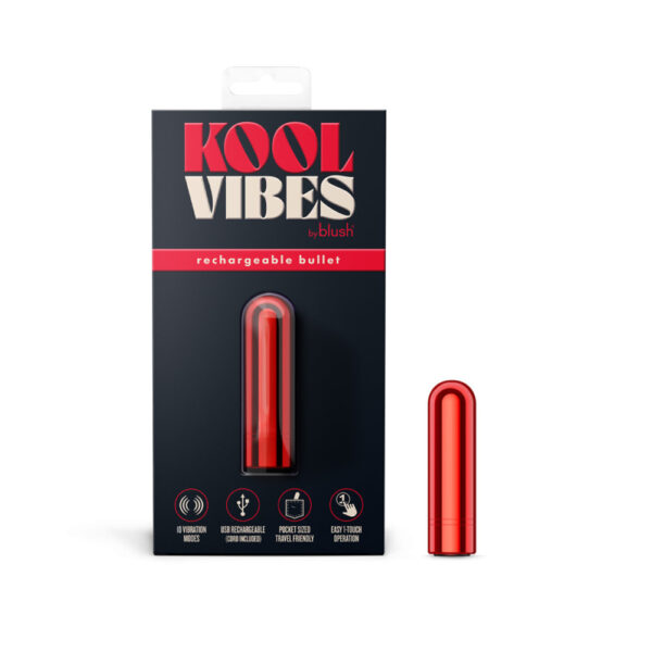 850002870503 Kool Vibes Rechargeable Mini Bullet Cherry