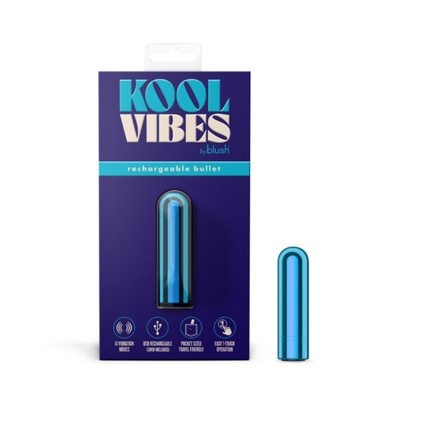 850002870558 Kool Vibes Rechargeable Mini Bullet Blueberry