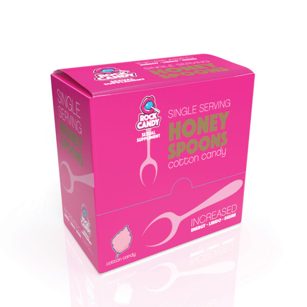 850006647033 Rock Candy Honey Spoons Cotton Candy Sexual Supplement 24Ct Display