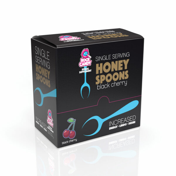 850006647996 Rock Candy Honey Spoons Black Cherry Sexual Supplement 24Ct Display