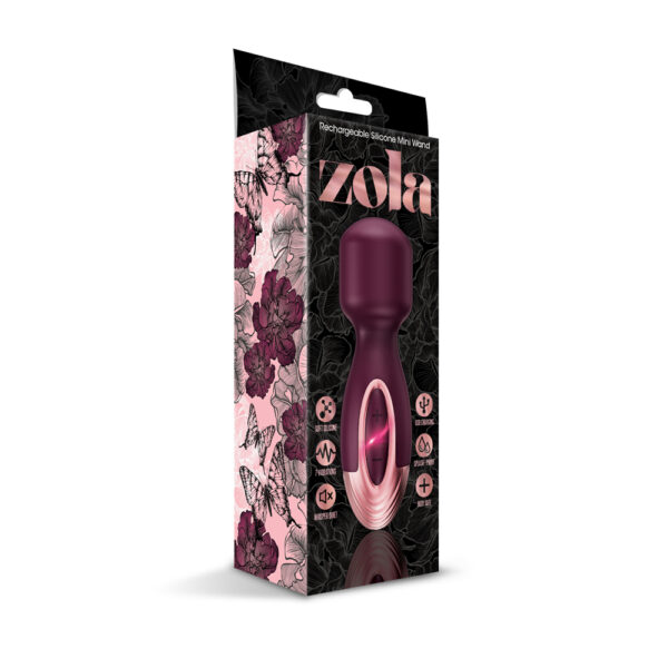 850010096834 Zola Rechargeable Silicone Mini Wand