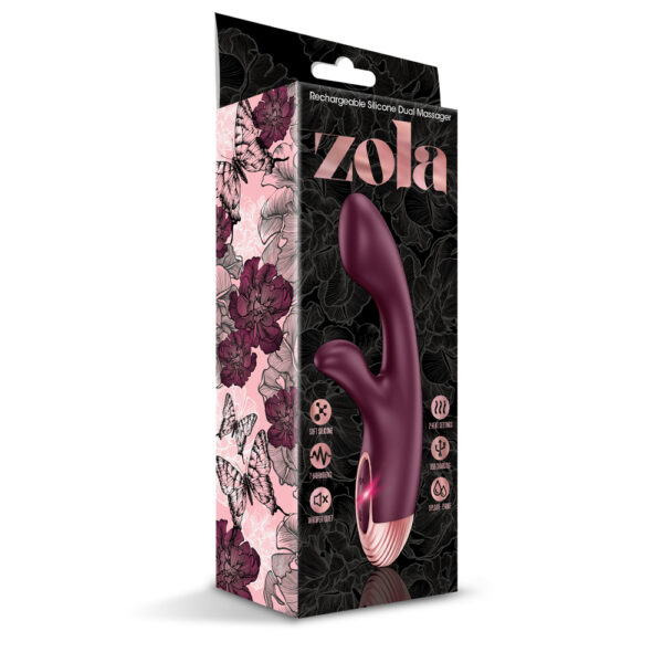 850010096858 Zola Rechargeable Silicone Dual Warming Massager