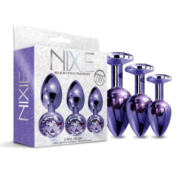 850010096926 Nixie Metal Butt Plug Trainer Set Purple Metallic