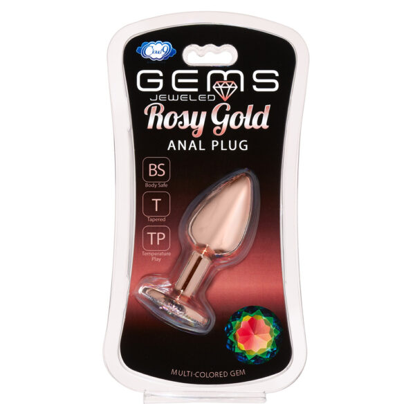 850013016723 Gems Rosy Gold Anal Plug Small