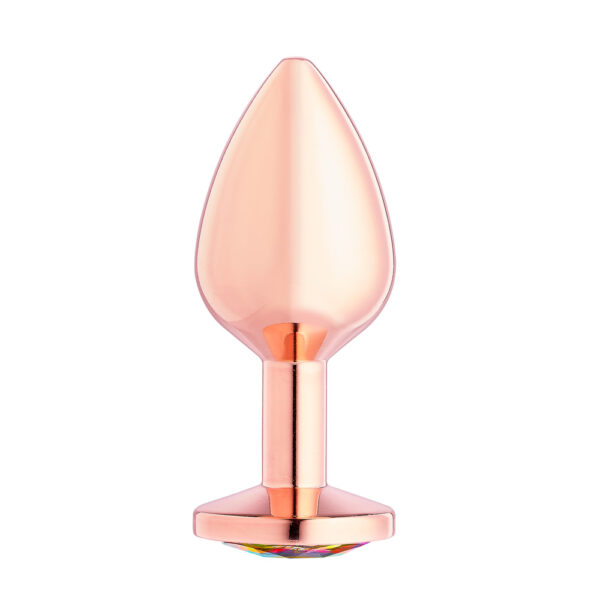 850013016730 2 Gems Rosy Gold Anal Plug Medium