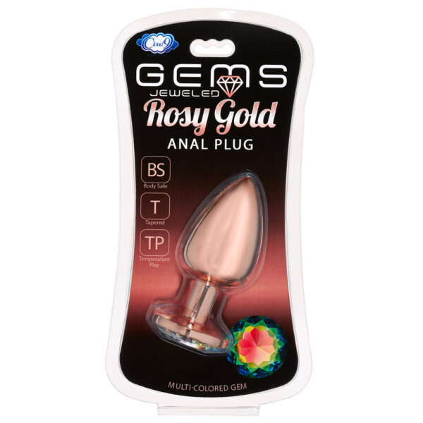 850013016747 Gems Rosy Gold Anal Plug Large