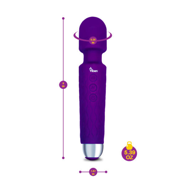 850018691048 3 Viben Tempest Wand Massager Violet