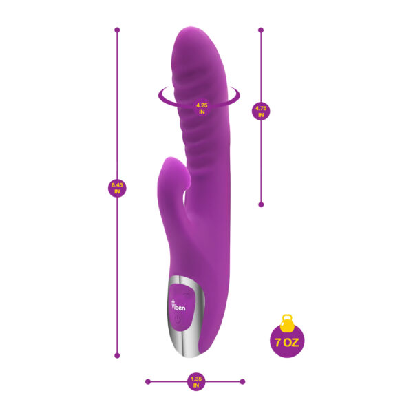 850018691086 3 Viben Frenzy Clitorial Suction Rabbit Berry