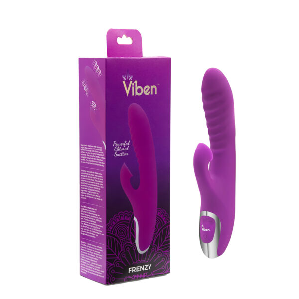 850018691086 Viben Frenzy Clitorial Suction Rabbit Berry