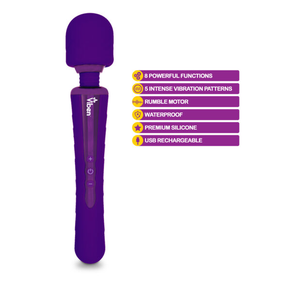 850018691130 3 Viben Obsession Wand Massager Violet