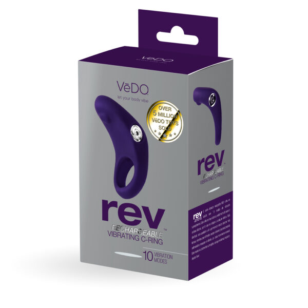 850052871048 Vedo Rev Rechargeable Vibrating C-Ring Purple